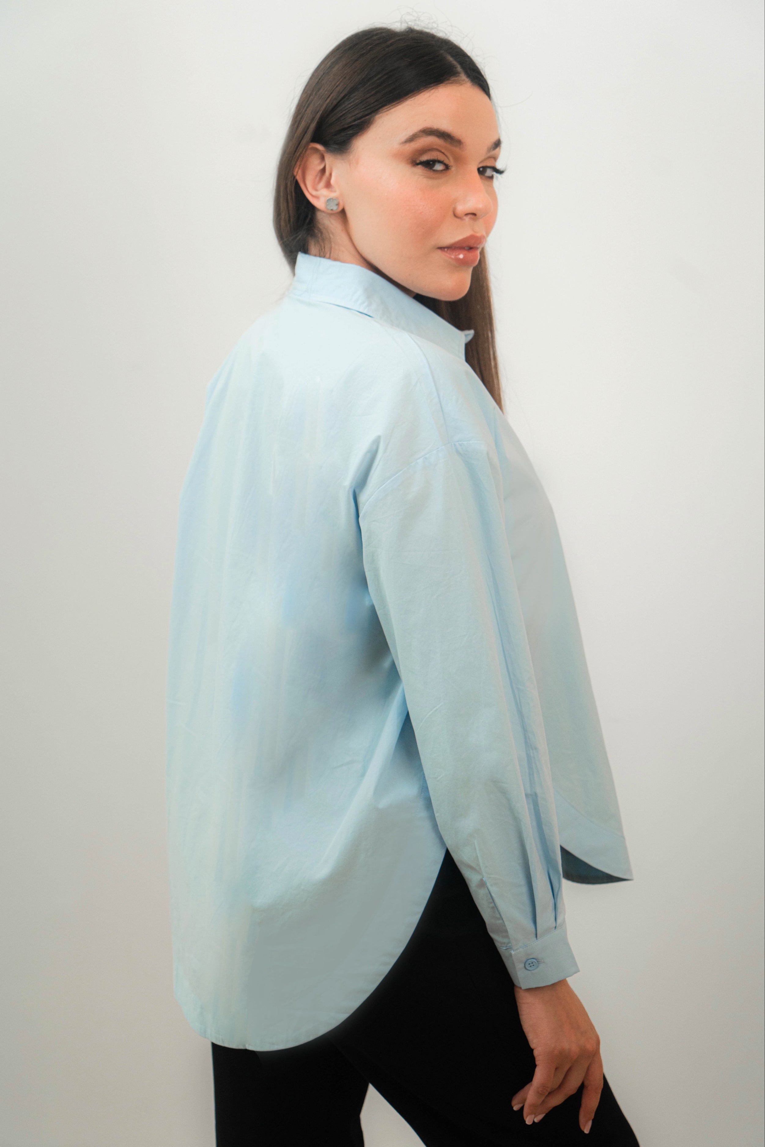 Chemise de maternité NÉA – BLEU