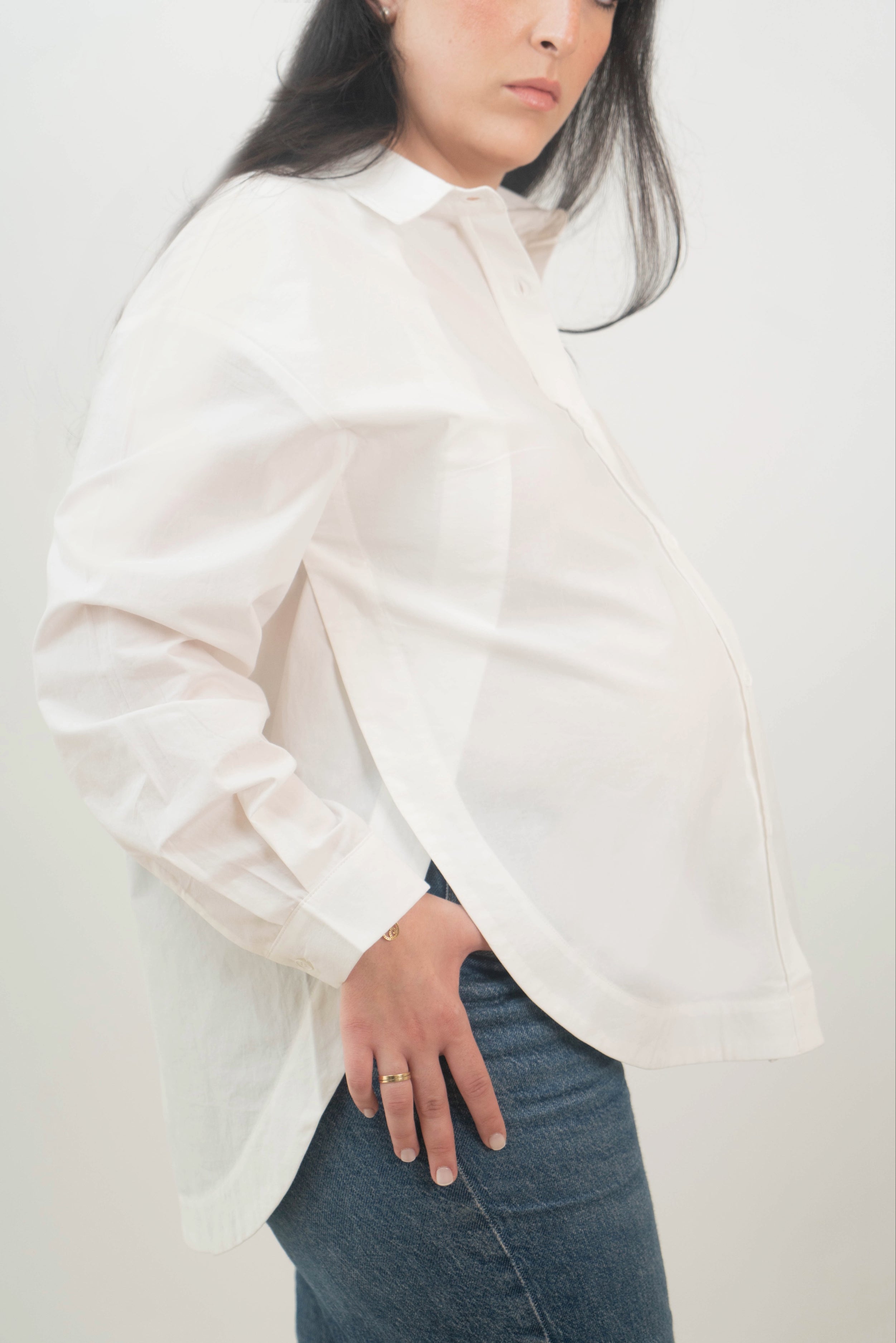 Chemise de maternité NÉA – Blanc