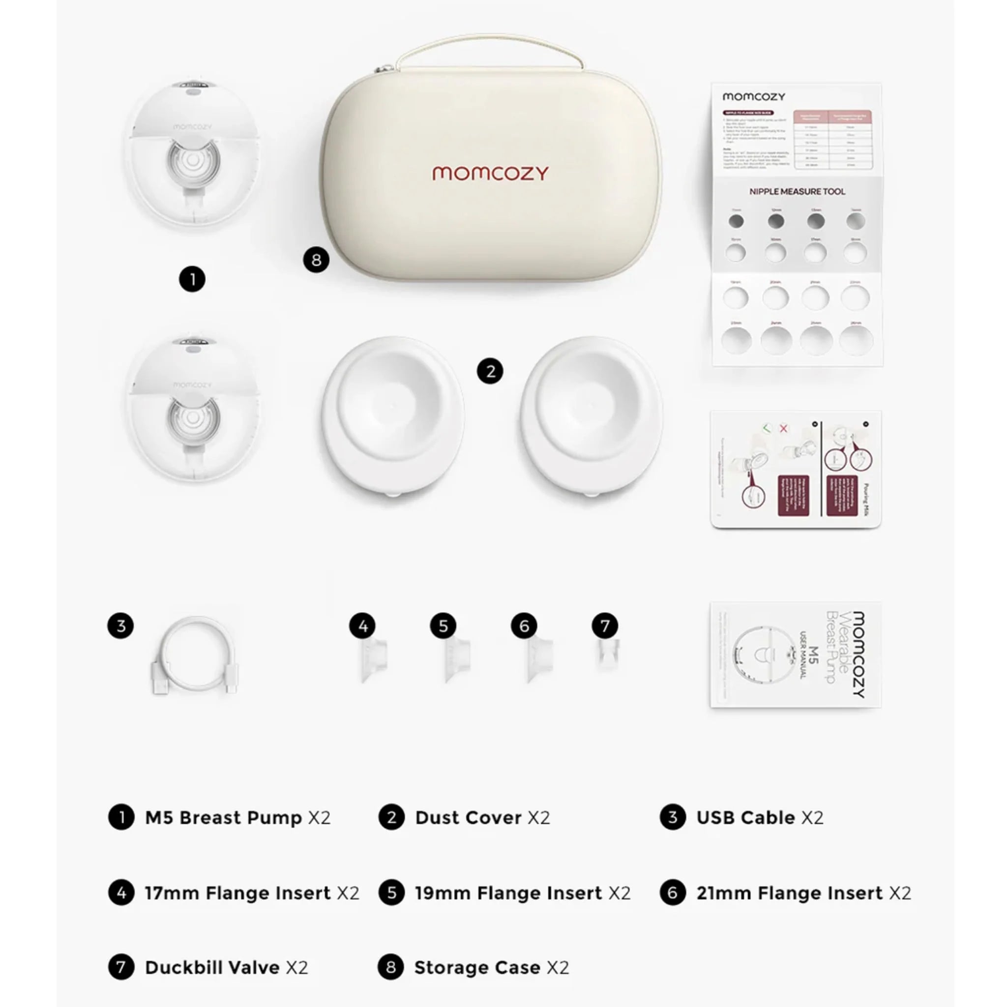 Momcozy - Tire-Lait Portable M5 Double Tout-En-un