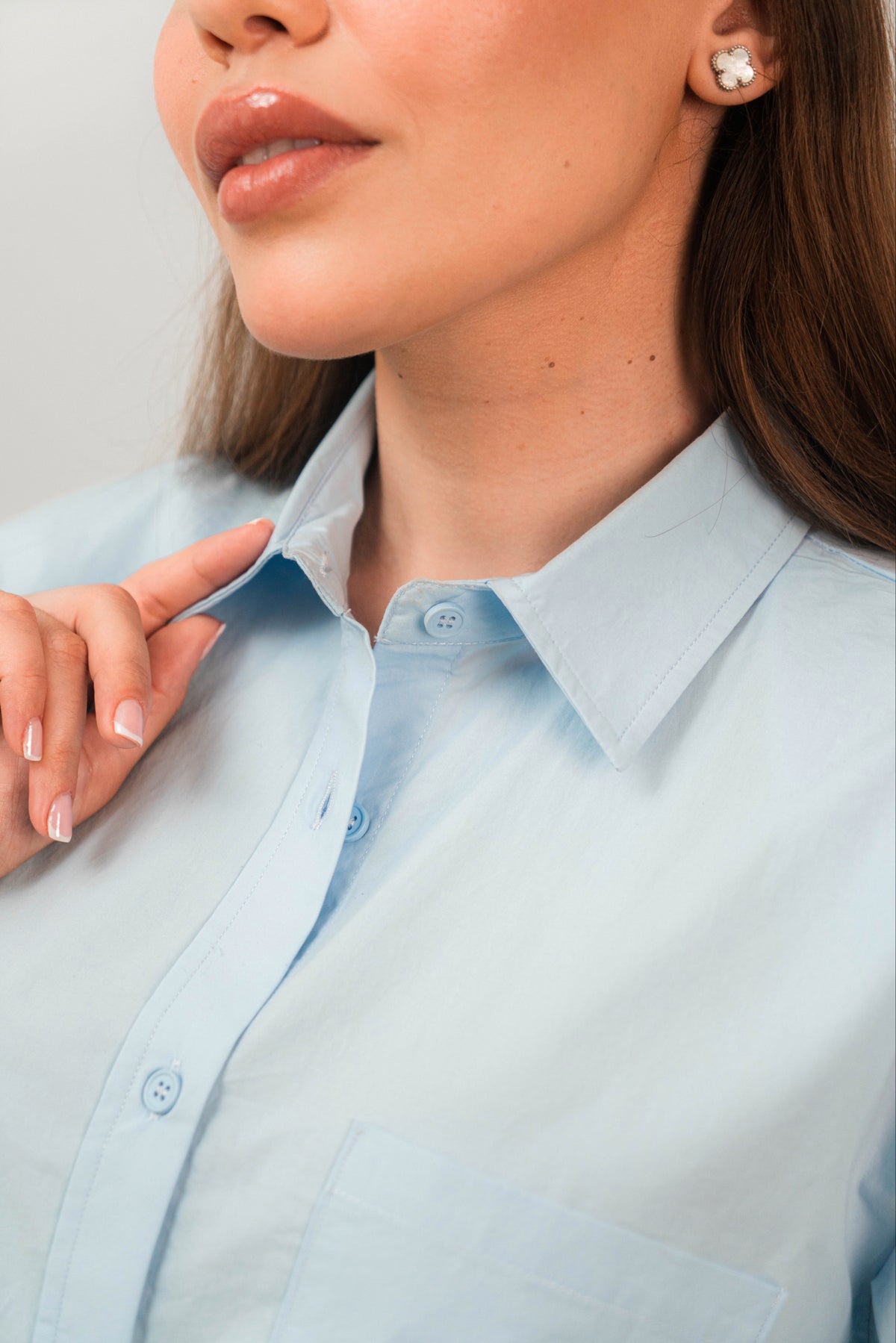 Chemise de maternité NÉA – BLEU