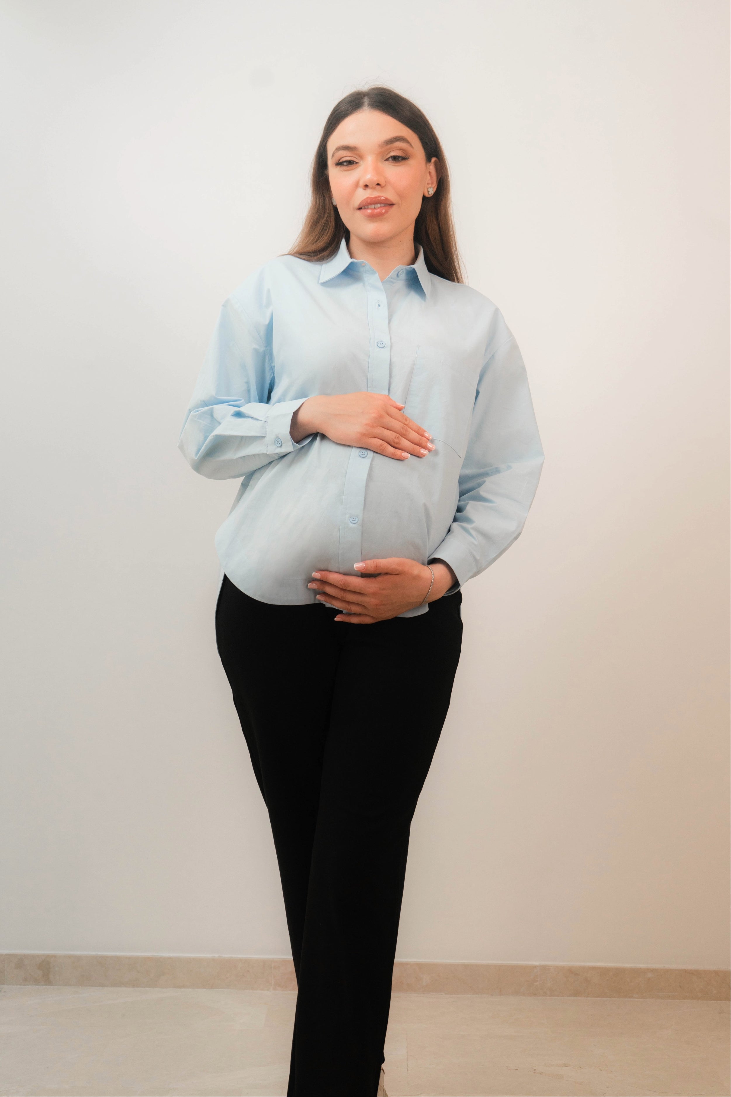Chemise de maternité NÉA – BLEU