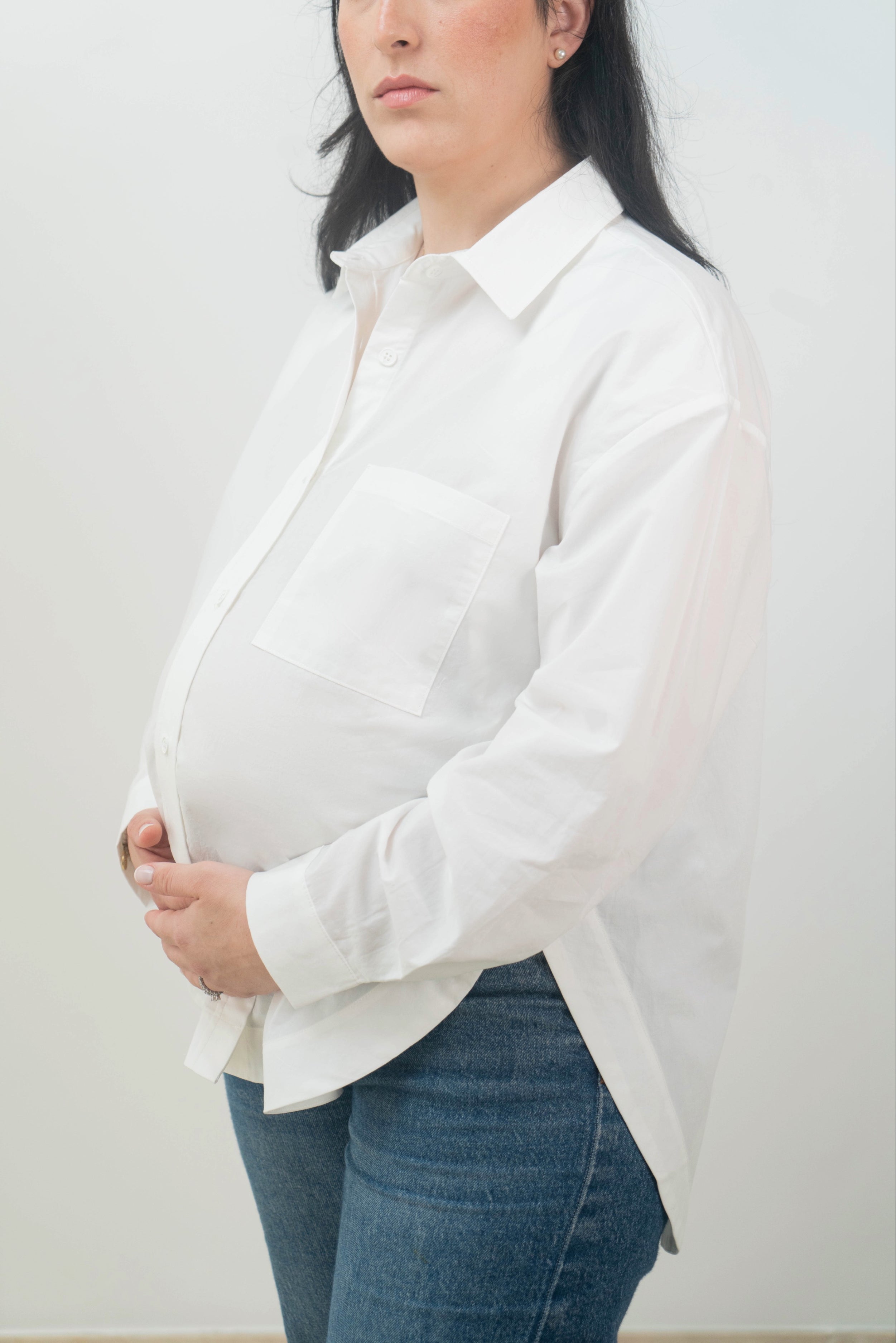 Chemise de maternité NÉA – Blanc