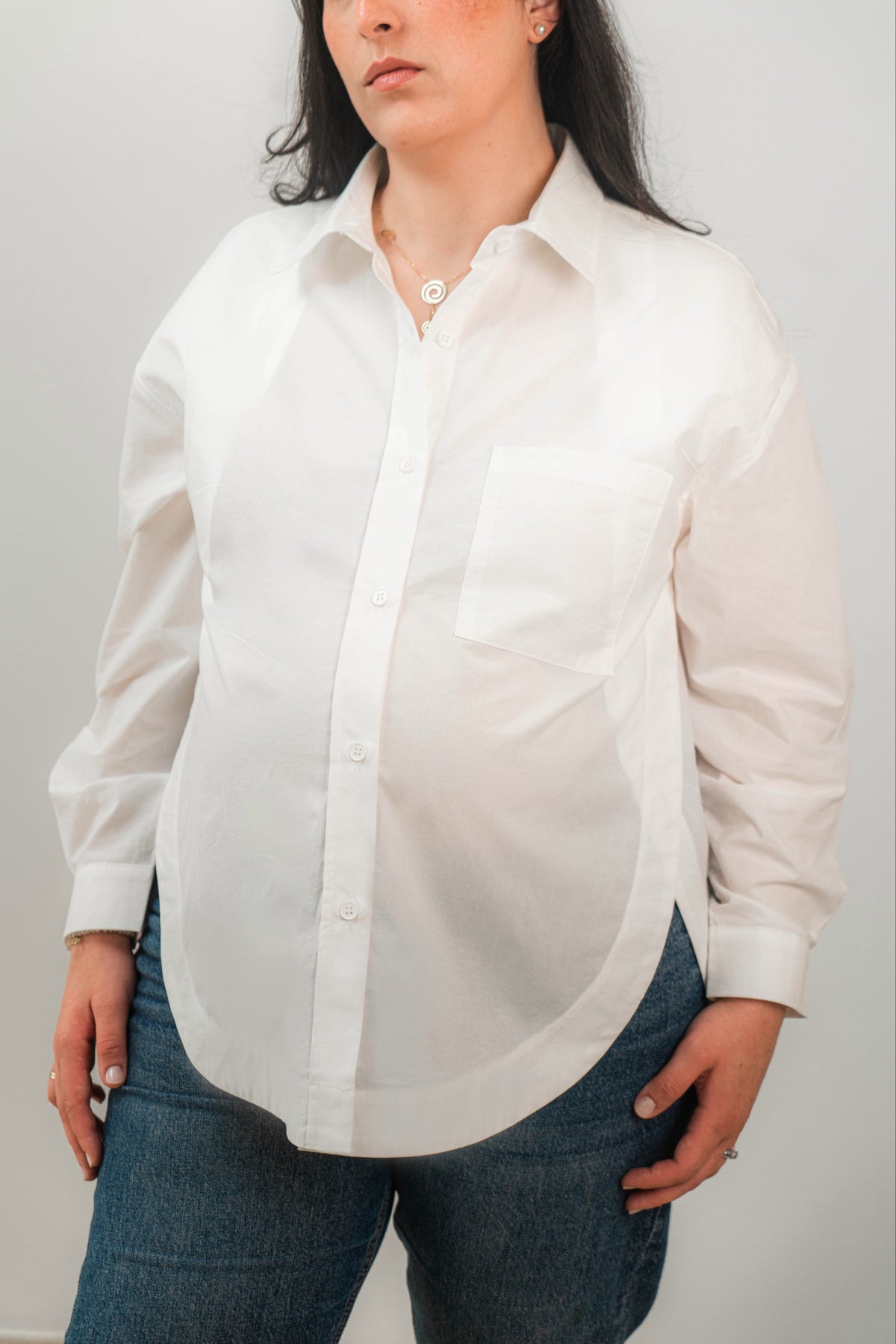 Chemise de maternité NÉA – Blanc